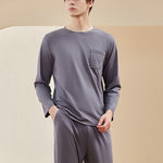 Comfortable Modal Cotton Long Sleeve Couple Pajama Set