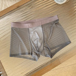 4 Pack Men's 20D U Pouch Sheer Lightweight Ice Silk 3A Antimicrobial Trunks