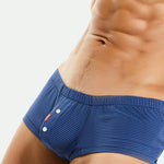 Men’s Relaxed Plaid Trunks with Button Fly