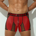 2 Pack Men's Workout Anti-Chafing Quick-Dry & Breathable Mesh Stretch Boxer Briefs