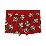 4 Pack Men's Soft Jacquard Cotton Lucky Red Breathable Trunks