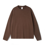 Men's High-Quality Long Sleeve Oversized & Skin-Friendly  Solid Color Loungewear Tops