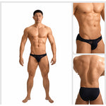 2 Pack Men's Sheer Mesh Low-Rise Sexy Ice Silk Briefs