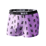 4-Pack Men's Trendy Print Ice Silk Mid-Rise Trunks