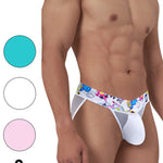 2 Pack Men's High-Cut Cartoon Waistband Breathable Semi-Transparent Bikini