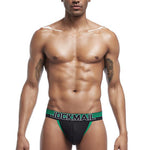 Men's Color Fabric Elastic Waistband Bikini