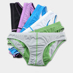 3 Pack Men's Color Block Low-Rise U-Pouch High-Stretch & Comfortable Briefs