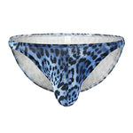 4 Pack Men's U-Convex Leopard Print Nylon Bikini
