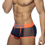 2-pack Men's Contrast Color Mesh High Elastic U-convex Three-dimensional Pouch Sports Boxer Shorts