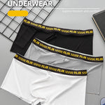 3 Pack Men's Seamless Ice Silk U-Pouch Low Waist Sexy Breathable Trunks