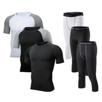 Men's Quick-Dry Fabric Sporty Cut Snug Fit Cooling Airflow Activewear Set