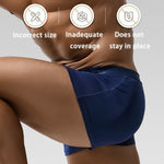 4 Pack Men's Solid Color Separation Pouch Style Separated Breathable Rayon Trunks