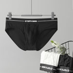 2 Pack Men's Low-Rise U-Shaped Solid Color Ultra-Soft Support Briefs