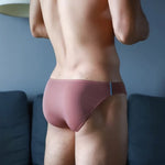 3 Pack Men's Ice Silk High-Elastic Breathable Briefs for Sports
