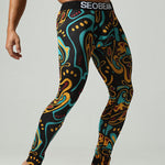 Men's Snug-Fit  Fashion Graphic Low-Rise Slim-Fit Enhancing Support Thermal Bottoms