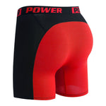 4 Pack Men's Mid-Rise Color Block Mesh Breathable Boxer Briefs