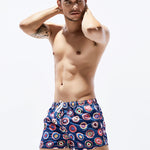Men's Trendy Printed Sporty Cut Odor-Control Cooling Board Shorts