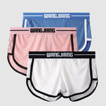 2 Pack Men's Ice Silk Loose-Fit Home Sleep Mesh Breathable Boxer Shorts