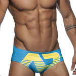 2 Pack Men's Trendy Prints U-Pouch Low-Rise Skin-Friendly Swim Briefs
