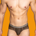 2 Pack Men's Low-Rise Sexy Lace U-Pouch Briefs