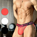 2 Pack Men's Large Pouch Semi-Transparent Sexy Bikini
