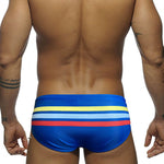 Men's 4-Way Stretch Perfect Fit Colorful Striped Swim Briefs
