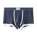 4 Pack Men's Ultra-Soft Breathable Cotton Striped Design Comfort Trunks & Boxers Briefs