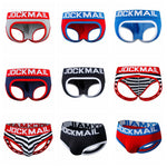 2 Pack Men's Sexy Cheeky Ultra-Soft Cotton Low-Rise & Revealing Supportive Jockstraps