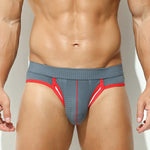 2 Pack Men's Breathable Side-Open Thin and Lightweight Supportive Fit Briefs