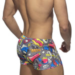 Men's Low-Rise Printed Quick-Dry Sport & Vacation Seamless Comfort Swim Shorts