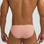 2 Pack Men's Solid Color Low Rise Sweat-Absorbent Large U-Shaped Small Pocket Briefs