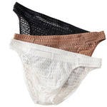 2 Pack Men's Breathable Soft Quick-Dry Mid-Rise Daily Comfort Solid Color Bikini