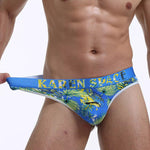 3 Pack Men's Trendy Prints Comfort U-Pouch Design Mesh Breathable Thongs