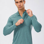 Men's Zip-Up Sports Long Sleeve Shirt