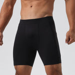 Men's Ultra-Stretch Sharkskin Ice Silk Compression Pants with Pocket