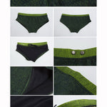 Men's Supportive Fit Anti-Odor Glazed Solid Color Low-Rise Swim Trunks