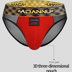 Men's Breathable With Patchwork Design Supportive Fit Briefs