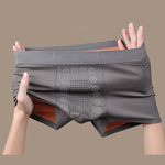 3 Pack Men's Seamless Breathable Trunks with 7A Antibacterial Mulberry Silk Lining