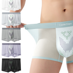 3 Pack Men's Thin Bare-Skin Seamless Ice Silk Moisture-Resistant Trunks