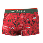 2 Pack Men's Seamless Comfort Playful Style Prints Breathable Trunks