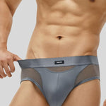 3 Pack Men's Breathable Sexy Lightweight Mesh Panels Briefs