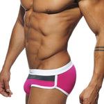 Men's Nautical Stripe Swim Briefs with Removable Pad