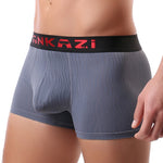 3 Pack Men's Striped U-Pouch Low-Rise Breathable Slim-Fit Trunks