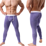 Men's U-Convex Pouch Sexy Base Layer Warm Pants Sleep Pants