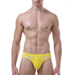 3 Pack Men's Mid-Rise Cotton Striped Briefs