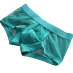 2 Pack Men's Stay-Put Fit Lightweight & Airy Solid Color Semi-Transparent Trunks