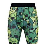2 Pack Men's Printed High-Stretch Relaxed Fit Sport Activewear Tights