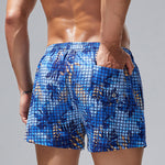 Men's Plaid Patterned Lightweight & Airy Sporty Cut Board Shorts