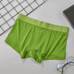 2 Pack Men's Single-Layer U-Pouch Ribbed Sweat-Absorbing Breathable Trunks