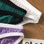2 Pack Men's Solid-Color Checkered Briefs